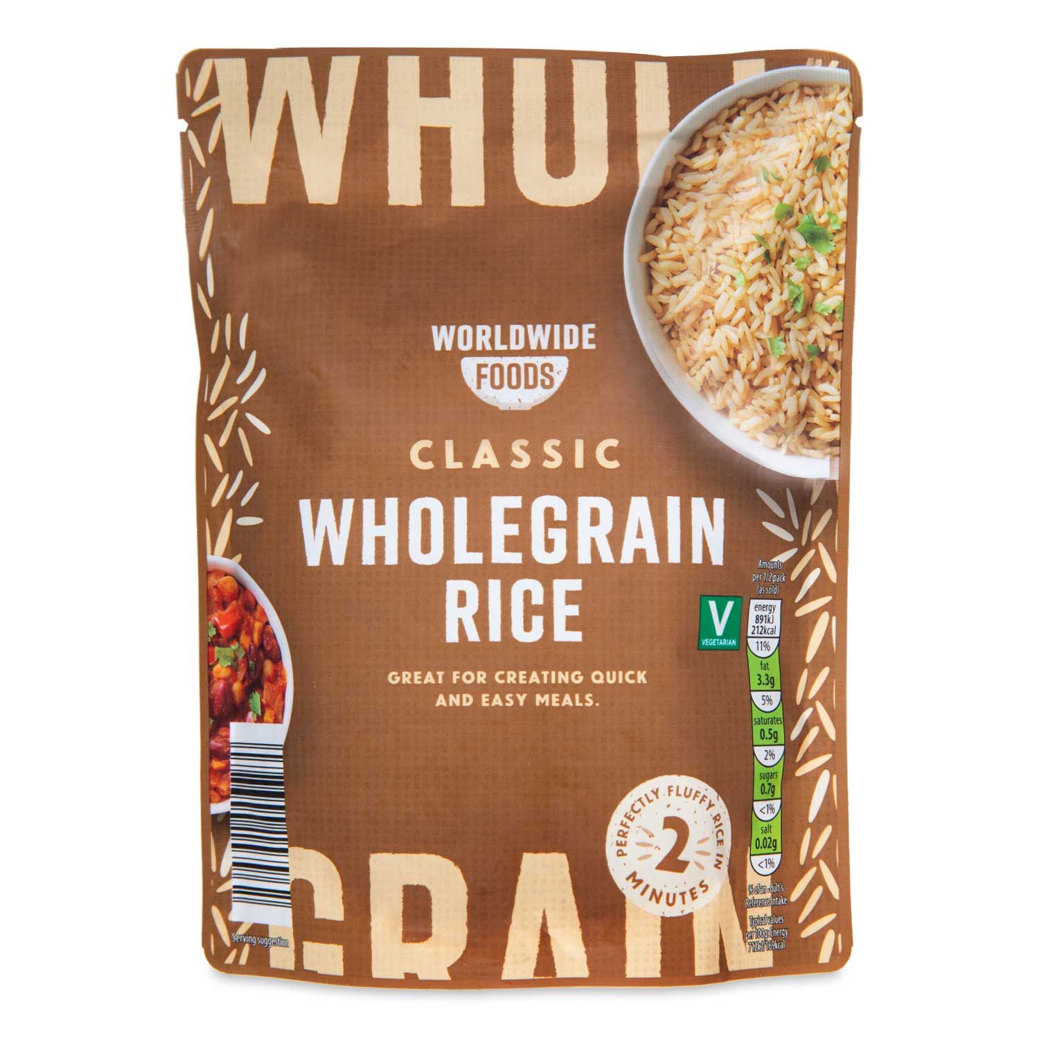 Classic Wholegrain Rice 250g Worldwide Foods ALDI IE